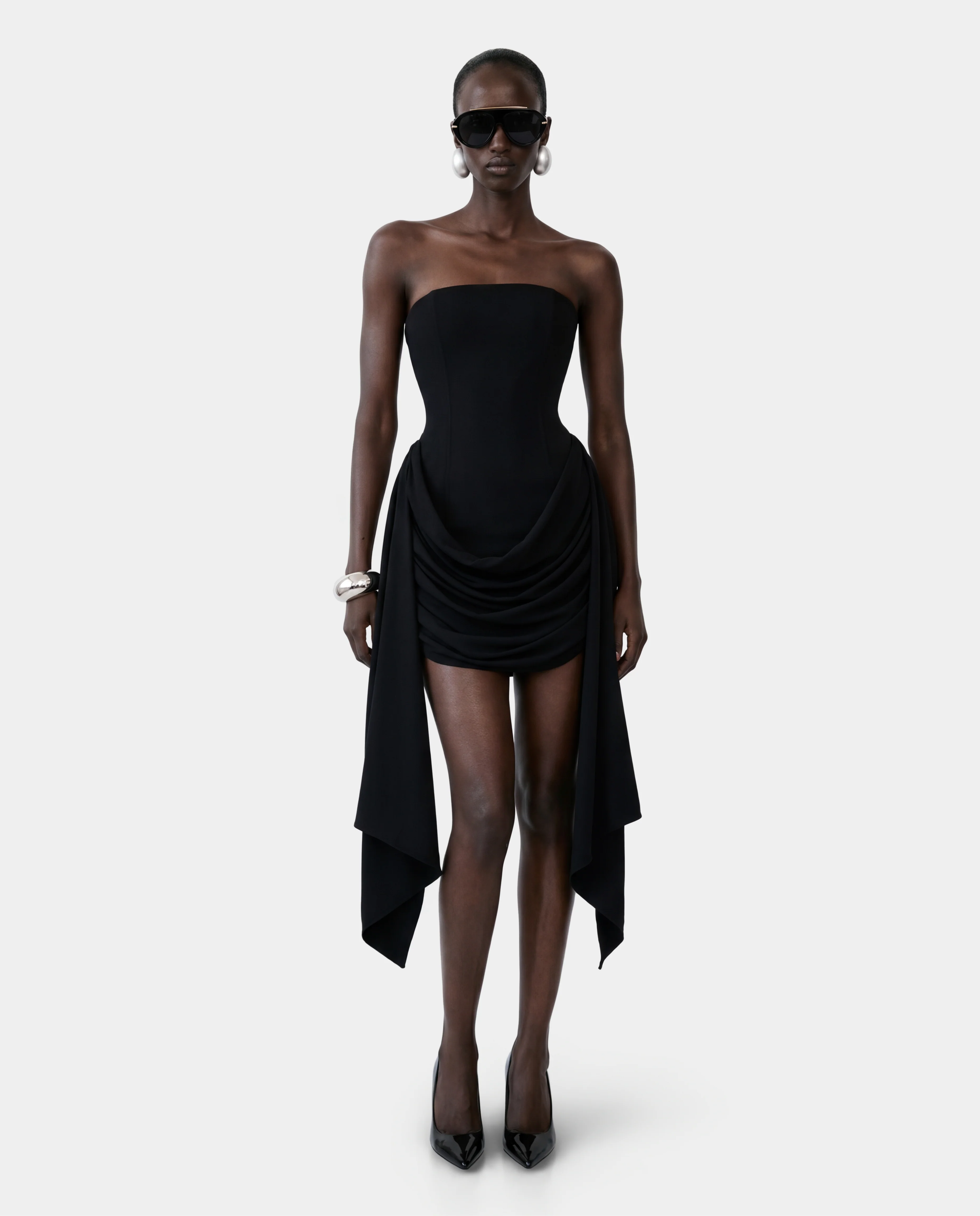 The Corset Drape Mini Dress - Image 8