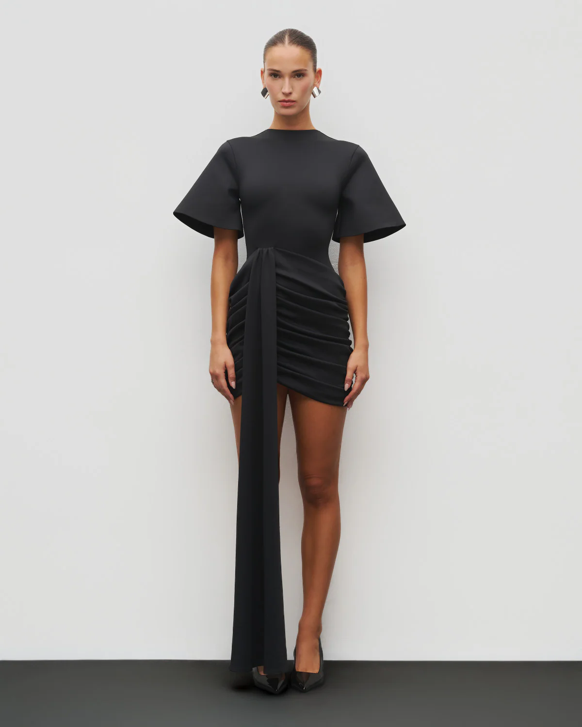 The Draped T-Shirt Mini Dress - Image 3